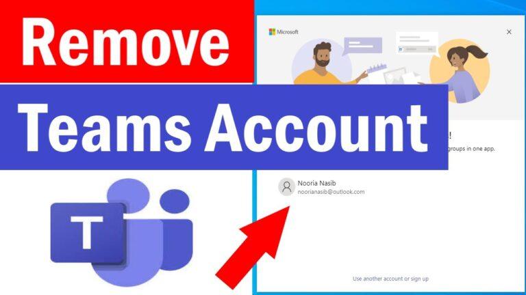 remove account from microsoft teams desktop app